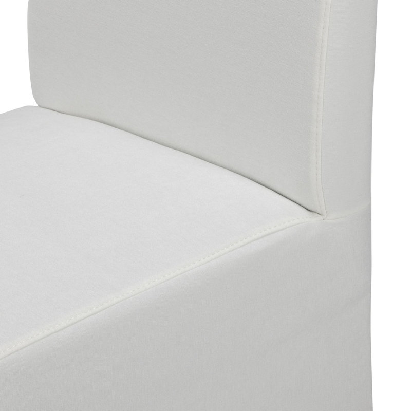 Chesnee Dining Chair with Long Slipcover, 2, Bone