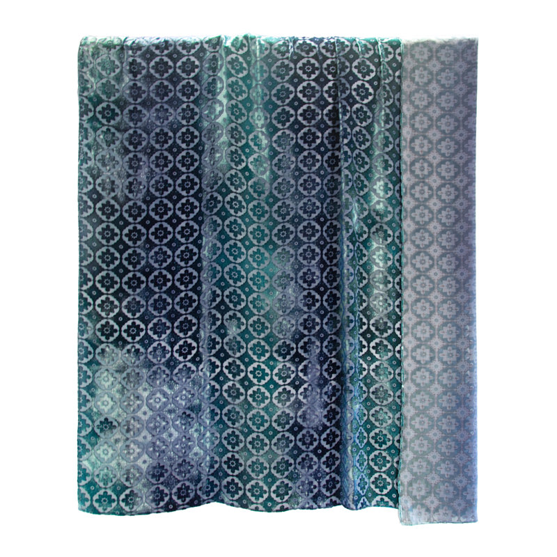 Small Moroccan Silk Throw, Shark, 52" W x 74" L
