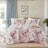 Reversible King Bedding Sets, Microfiber Seersucker Floral, Modern Home