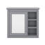 Pharmacie, armoire de rangement de salle de bain murale avec miroir, 3 tablettes ouvertes-708769830