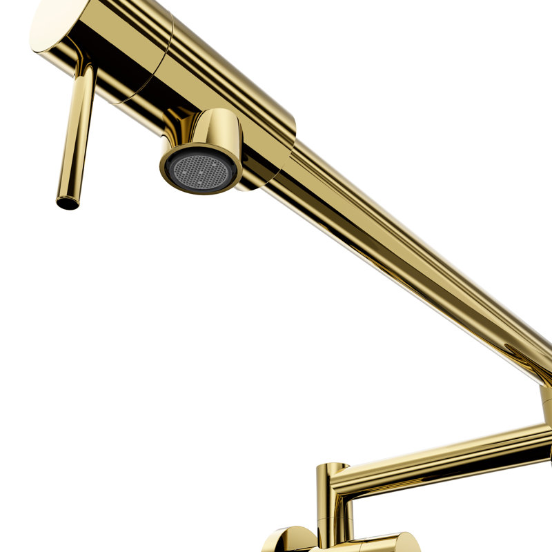 Gemini Pot Filler with Accessories, Polished Gold