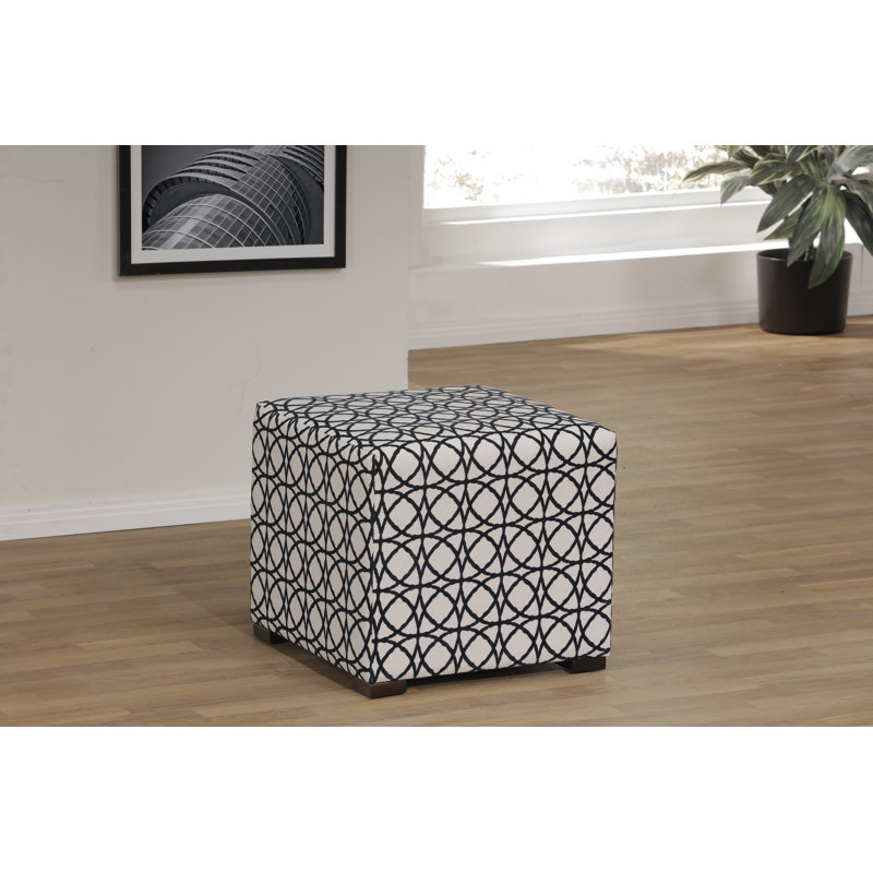 Repose-pieds rembourré Eesha, Polyester blanc