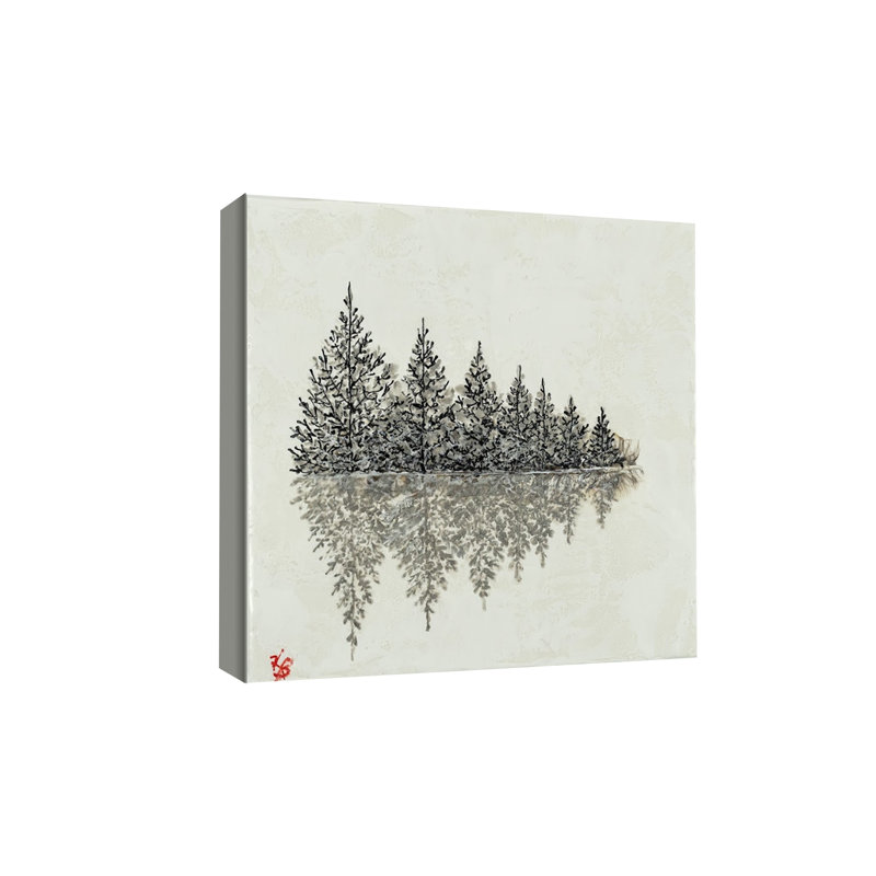 "Frosted Trees", art mural sur toile, H 12 po x l 12 po, Toile tendue