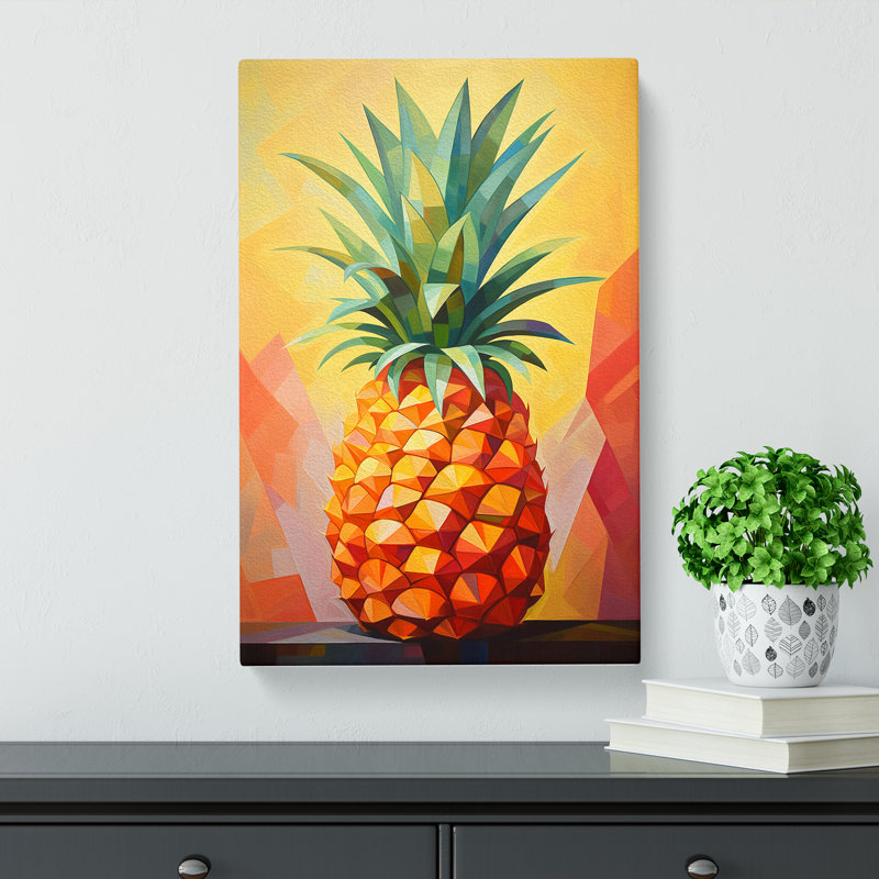 Pineapple Cubism - Wrapped Canvas, 76cm H x 50cm W x 3cm D
