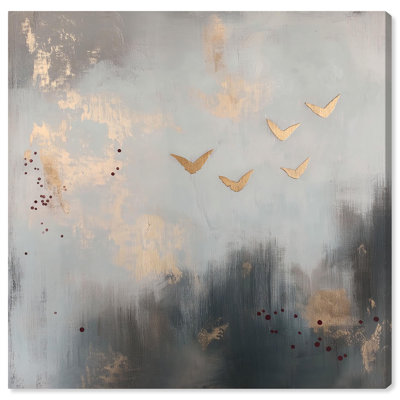 Golden Nebula Canvas Luxury Abstract Art by