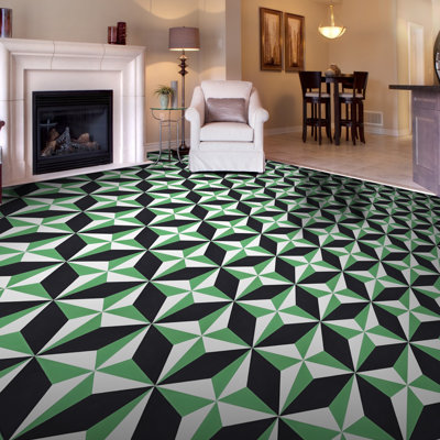 Diamond 8" x 8" Cement Patterned Wall & Floor Tile