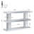 46" Mirrored Console Table 3-Tier Storage Shelf, Silver
