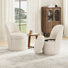 Fauteuil d'appoint pivotant rembourré avec rangement, sans assemblage requis