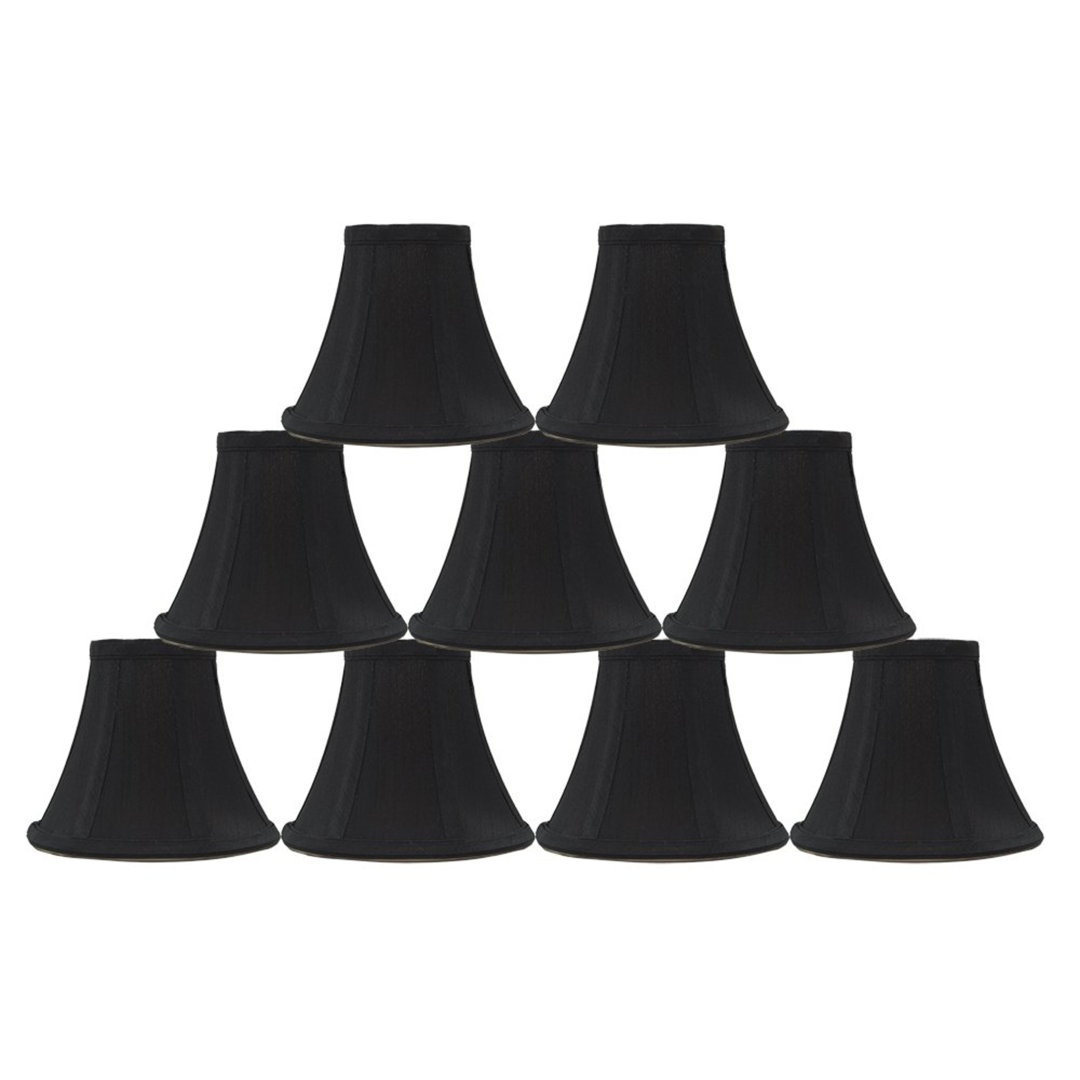 5" H Silk/Shantung Bell Lamp Shade ( Clip On ) (Set of 9) Mercer41 