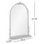 Canoby Metal Arch Mirror with Shelves-1076453761