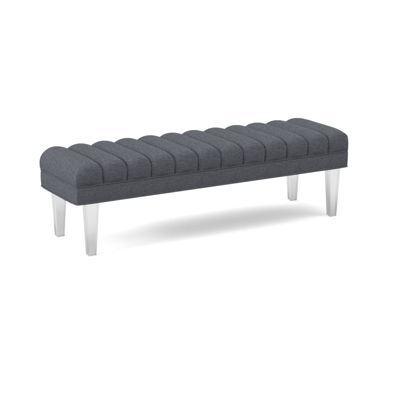 Lana Upholstered Bench, 18" H x 60" W x 18"D, Elise Harbor 100% Polyester