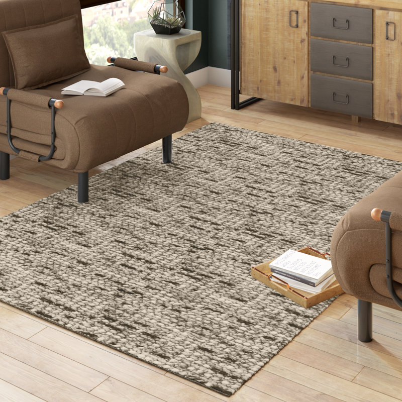 Ferrera Abstract Hand-Woven Jute/Sisal Area Rug, Rectangle 9' x 12'