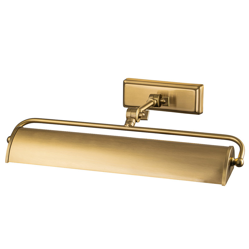 Winchfield Medium Picture Light In Aged Brass And Matte Black, Aged Brass