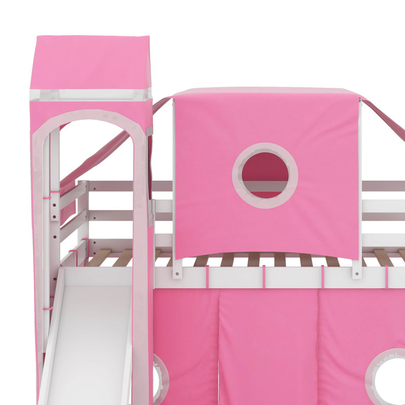 Lit mezzanine simple avec tente et tour