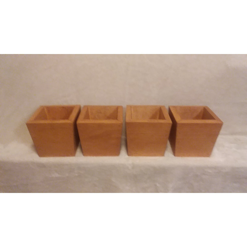 Pot de fleurs en bois 4 pièces