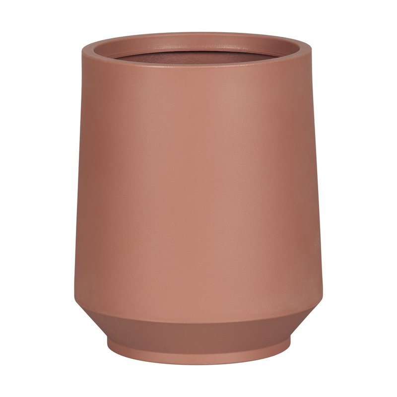 Pot à fleurs en plastique Dalya, Orange, H 19,5 po x l 16,25 po x P 16,25 po