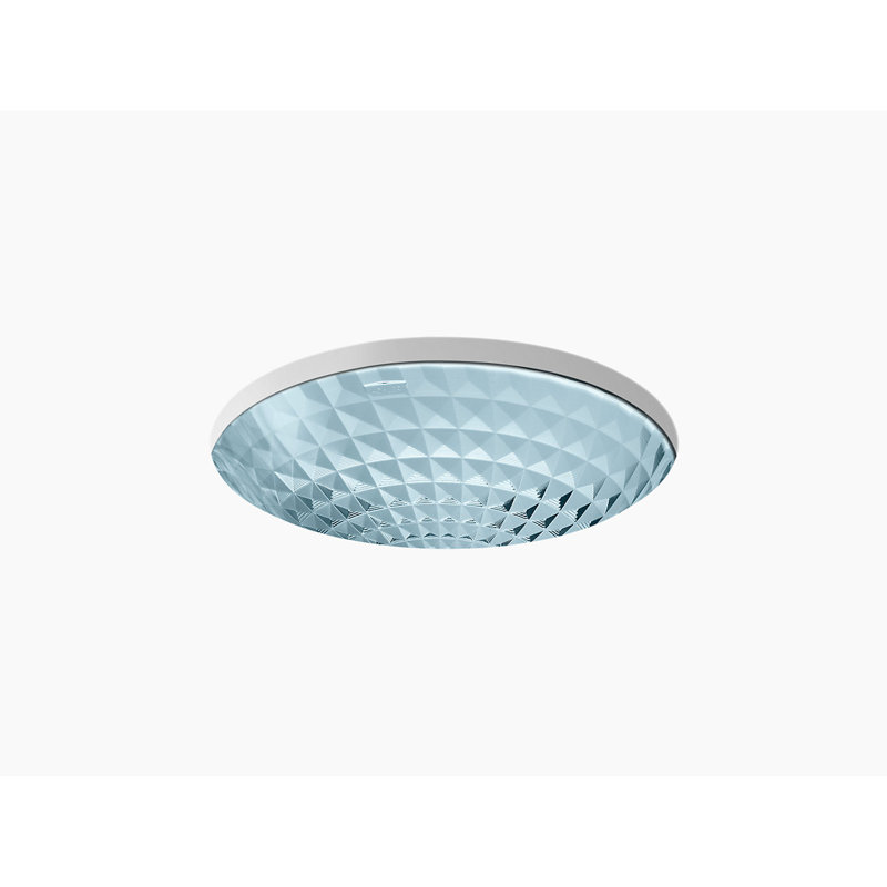 Kohler Kallos, Artist Editions Oval Glass Undermount Bathroom Sink, Translucent Dusk