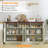 60” Large Sideboard Buffet Cabinet with Storage, Farmhouse Kitchen Buffet Cabinet with Adjustable Shelves and 4 Barn Doors, Wood Coffee Bar Storage Cabinet for Kitchen, Dining Room, Rustic White-1108852600