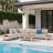 Outdoor Aluminum Patio Sofa with Cushions