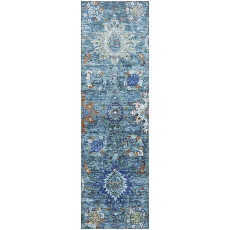 Machine Washable Mayfield AMF1927 Global Rug, Runner 2'3" x 7'6"