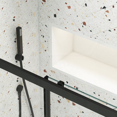 Porte de douche coulissante de 44 à 48 po x H 72 po, porte coulissante