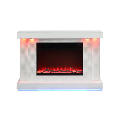 Elon 55-Inch Electric Fireplace Tv Stand With Led Lights