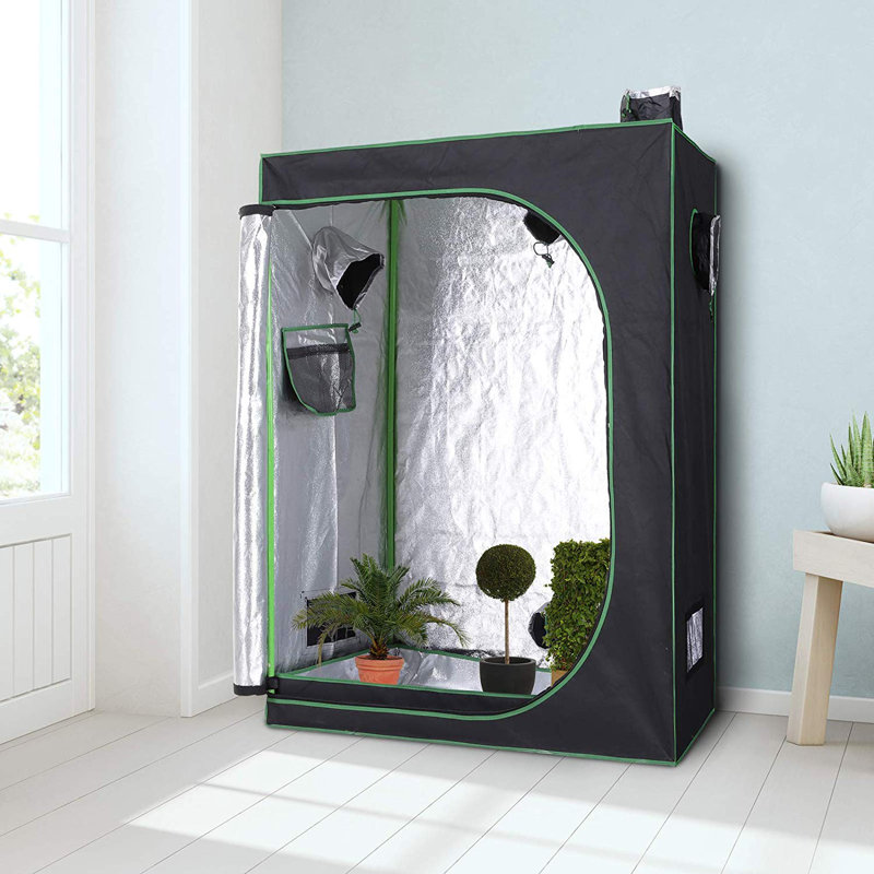 Stockstill Grow Tent Hydroponic Adjustable Vents Floor Tray 120 x 60 x 150 cm