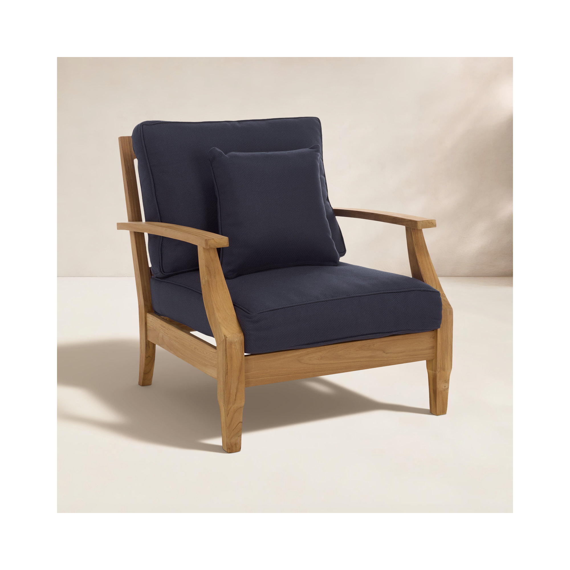 Clairmont Teakwood Patio Armchair, Navy