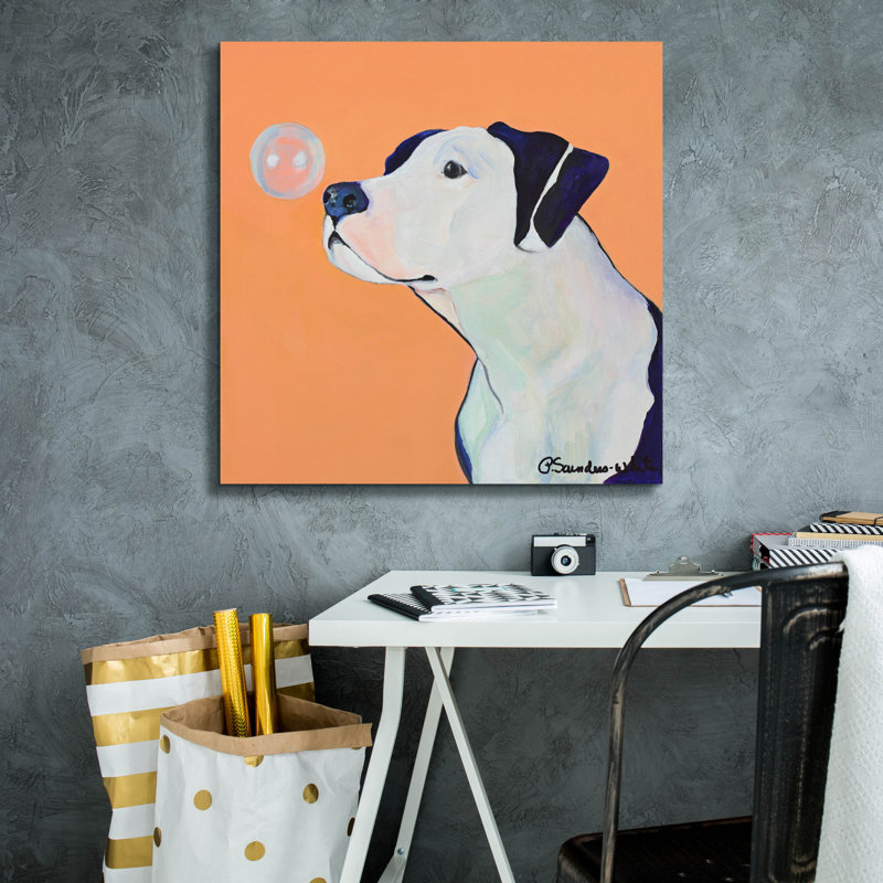  «Fascination» par Pat Saunders, art mural sur toile blanche, 26 po x 26 po, H 26 po x l 26 po