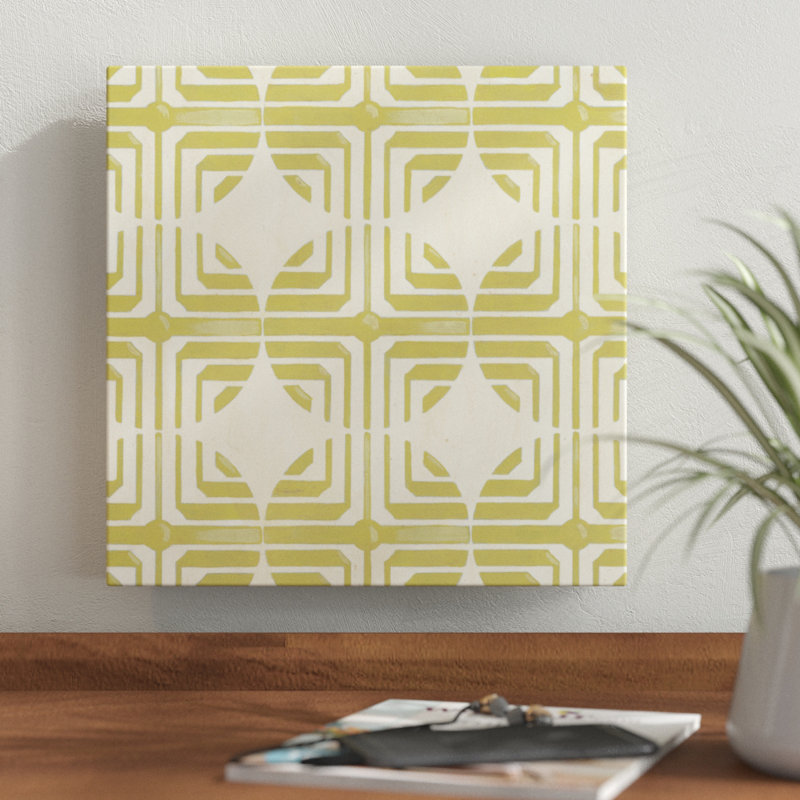 «Retro Blockprint IX», impression sur toile, H 12 po x l 12 po