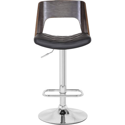 Tabouret de bar pivotant à dossier en bois cintré Bentwood