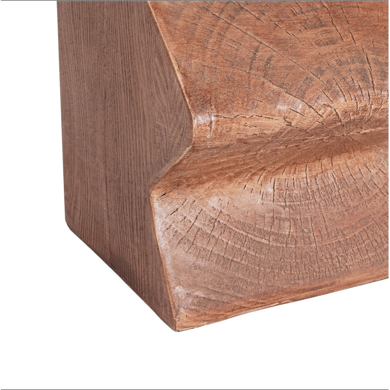 Table d'appoint MGO, ensemble de 2 tables d'appoint rectangulaires d'extérieur, tabourets de jardin décoratifs pour l'intérieur et l'extérieur, table d'appoint, table d'appoint de patio, table de bout emboîtable, imitation bois naturel