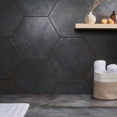 Angela Harris Fremont 20" Hex Porcelain Metallic Look Floor and Wall Tile (10.11 SQFT / Case)