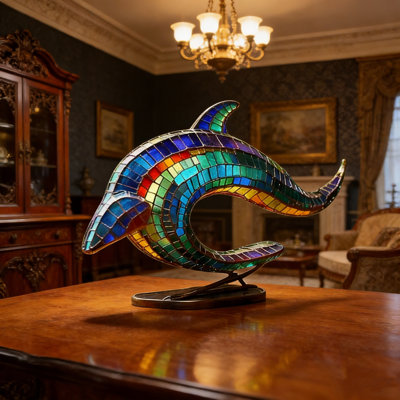 Ornement de table en métal coloré, décoration de bureau multicolore pour animaux