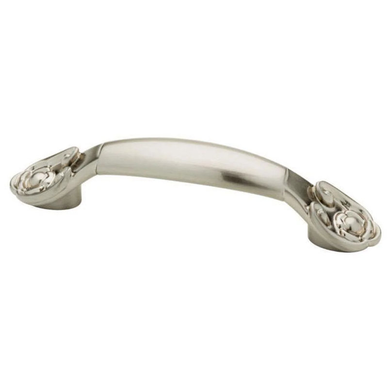 Poignée rose 3 po Alysse nickel satiné