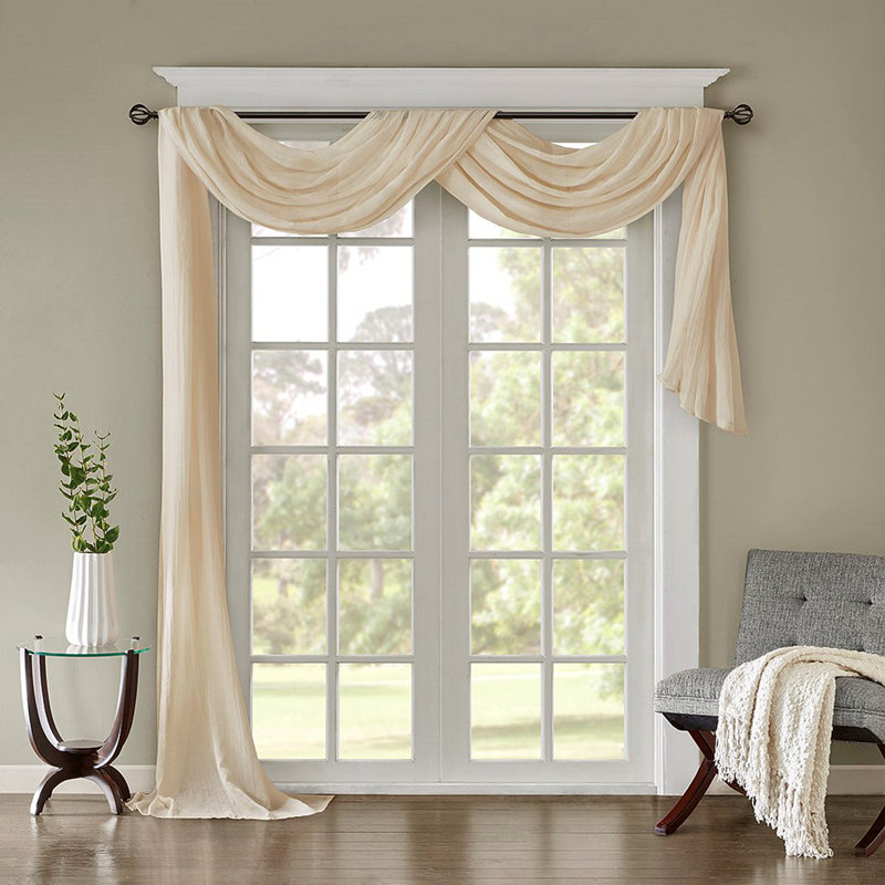 Écharpe unie, L 42,03 po x L 144,03 po, Crème