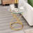 Jefre Tempered Glass Top End Table with Plated Metal Base-1190629380