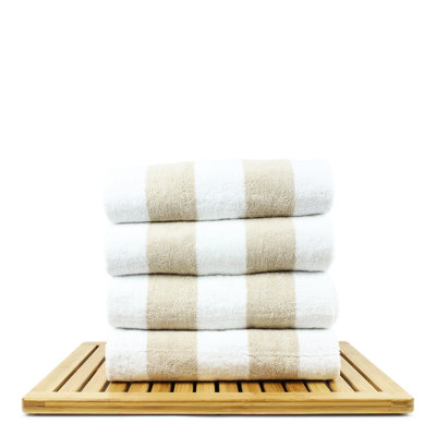 Ensemble de serviettes de bain 4 pièces 100% coton Isiah pool