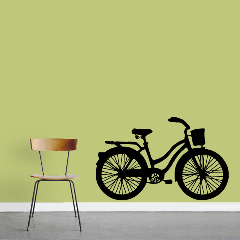 Adhésif décoratif vélo rétro, Noir