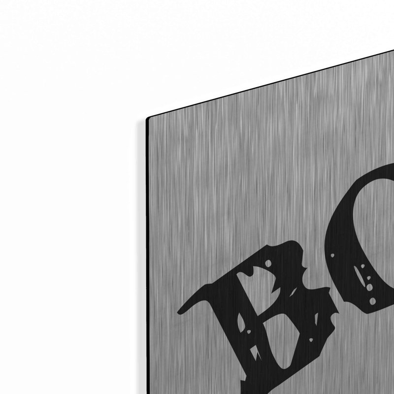 «Boo» par Leted & Lined de luxe en métal luxueux, «Boo» par Leted & Lined, H 12 po x l 16 po
