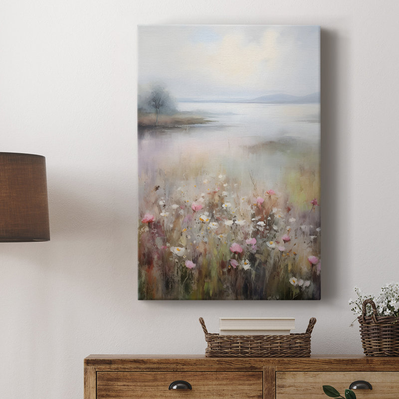 Motif floral rétro CCxxx - galerie Cavas, H 60 po x l 40 po