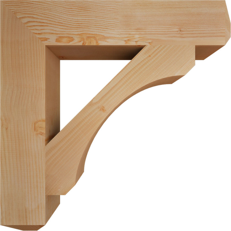 H Support en bois / corbeau, Douglas (lisse), H 32 po x l 5,5 po x P 32 po