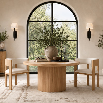 Pliner Albert Upholstered Solid Wood Dining Chair Set 