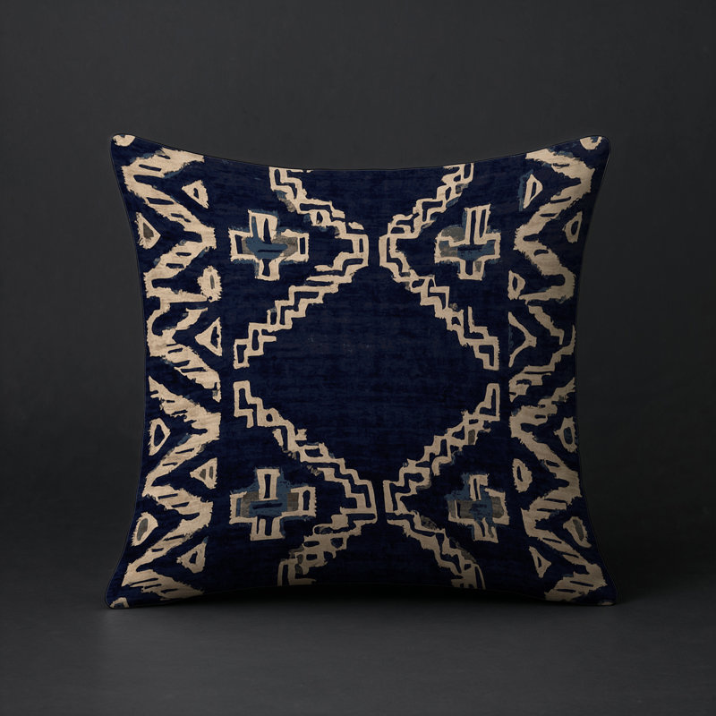 Coussin décoratif intérieur / extérieur gris Modern Modern, Carré 16 po, Gris géométrique 4