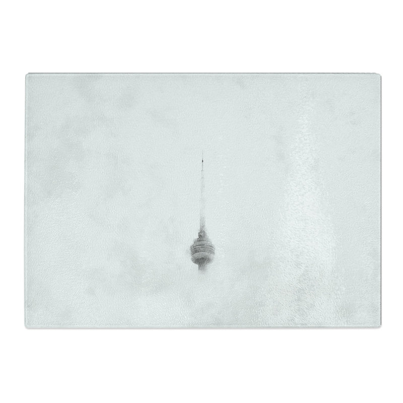 Tempered Glass CN Tower in Toronto Canada Chopping Board, 20 cm x 28.5 cm