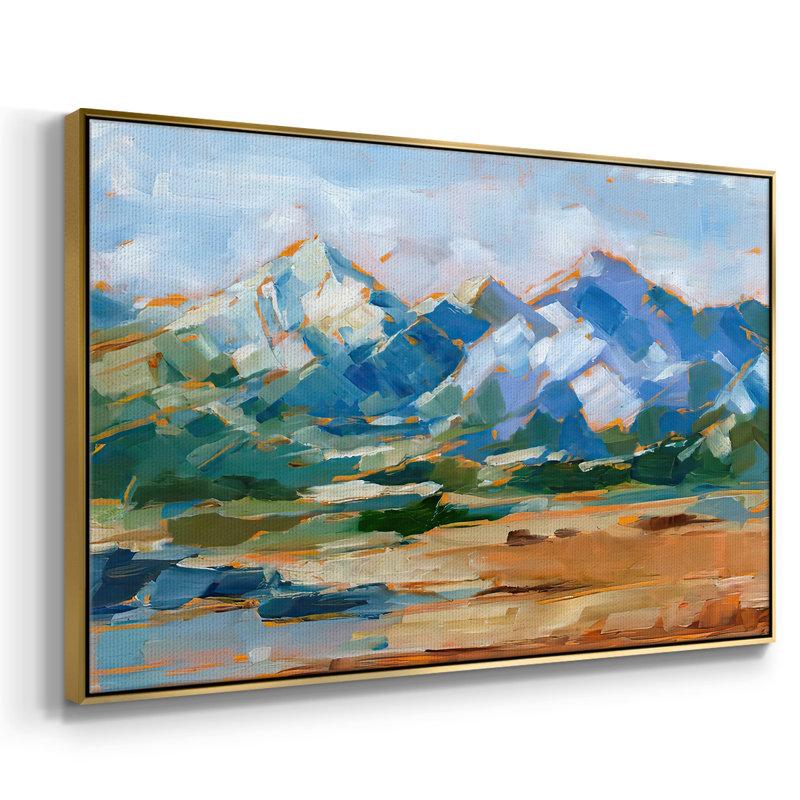 Blue Mountain Peaks II, reproduction d'art sur toile, H 27 po x l 41 po x P 2 po, Or