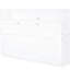 Lit simple TG avec bureau, conduit, charge. Blanc. Fabriqué en bois massif et pour un bureau à la maison fonctionnel ou une chambre d'amis blanche et une station de charge. Cadre en pin polyvalent