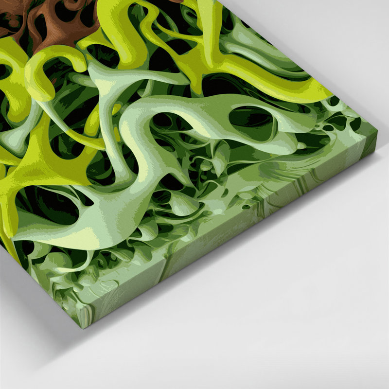 Art mural sur toile Biomorphic Abstraction 55, H 20 po x l 24 po