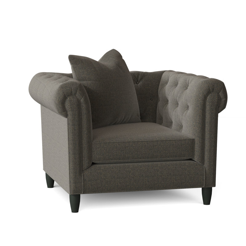 Fauteuil Chesterfield l 43 po Caspar, Vibe Smokey Chenille