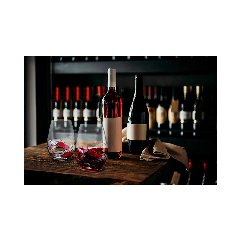 Boudreau 18oz. Stainless Steel Wine Glass Set